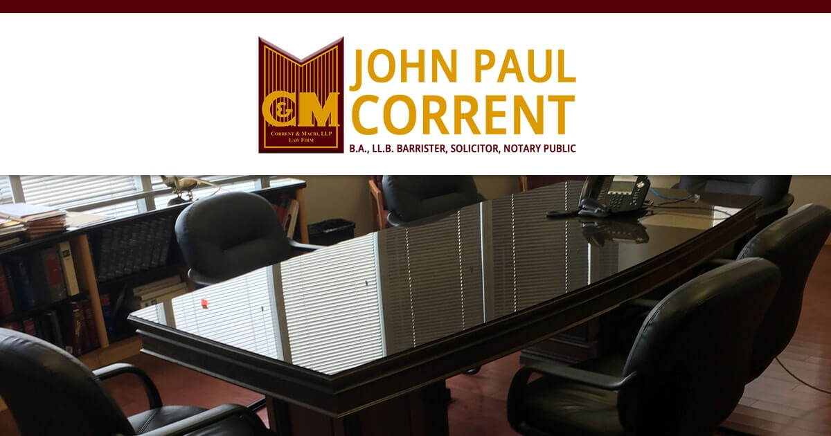 Contact John Paul Corrent Windsor Real Estate Lawyer Wills and